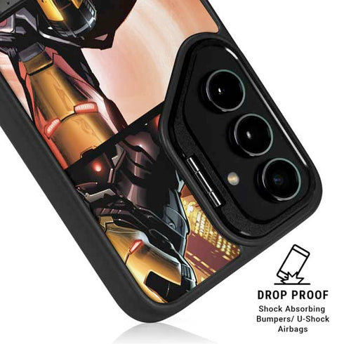 Marvel Iron Man Three Panel Galaxy S25 Kickstand Case